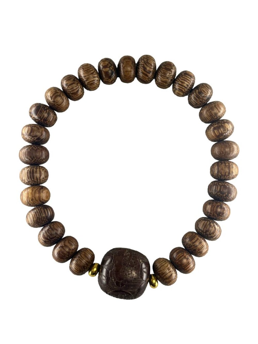 Agarwood/ChenXiang Wood Bracelet 6x9mm Abacus Bead Aloeswood Pixiu 15x15 9.38g